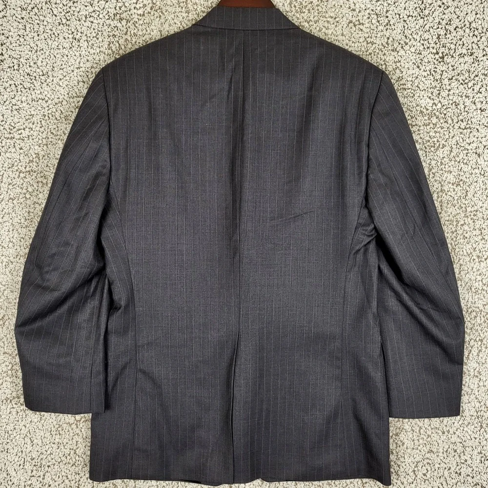 LRL Ralph Lauren Men's‎ Gray Pinstripe 100% Wool Blazer 40R